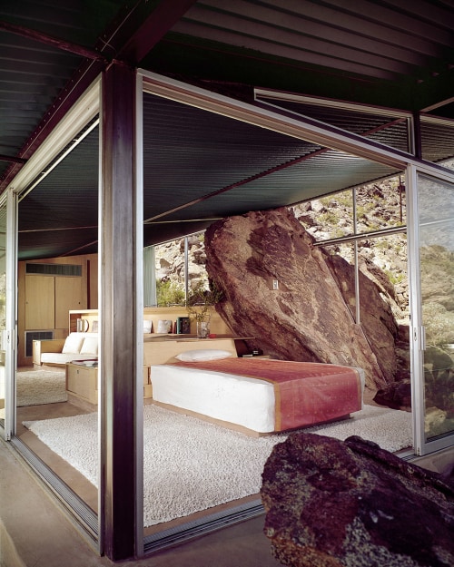 modern interior of Frey House II in Palm Springs, California, picture