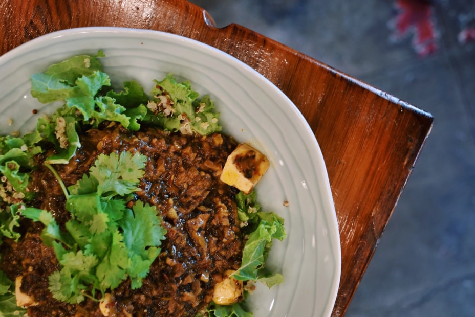 the mapo vegetables served at the Pig and the Lady in Honolulu, Oahu, picture