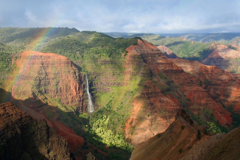 the 3,600-foot deep Waimea Canyon on Kauai, picture