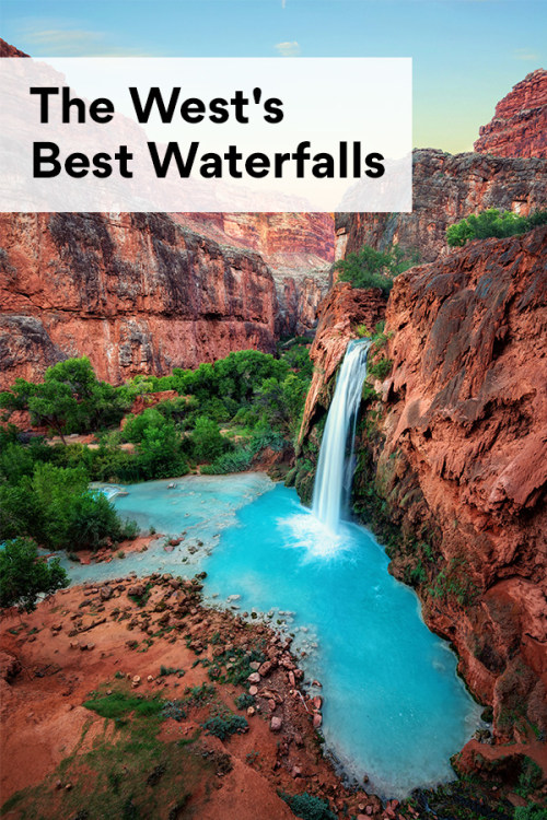 The West's Best Waterfalls Via Magazine Pinterest Image