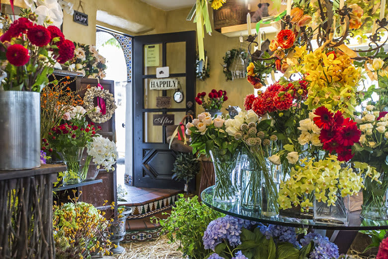 Twigery flower shop interior at Carmel, California, picture