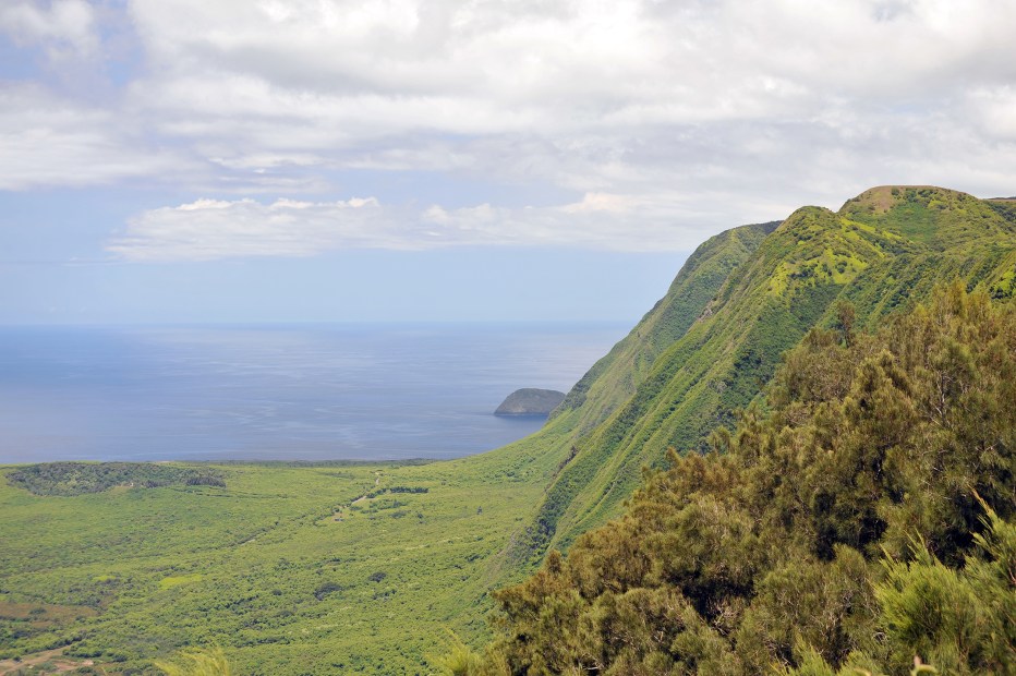 the Kalaupapa peninsula on Molokai, picture