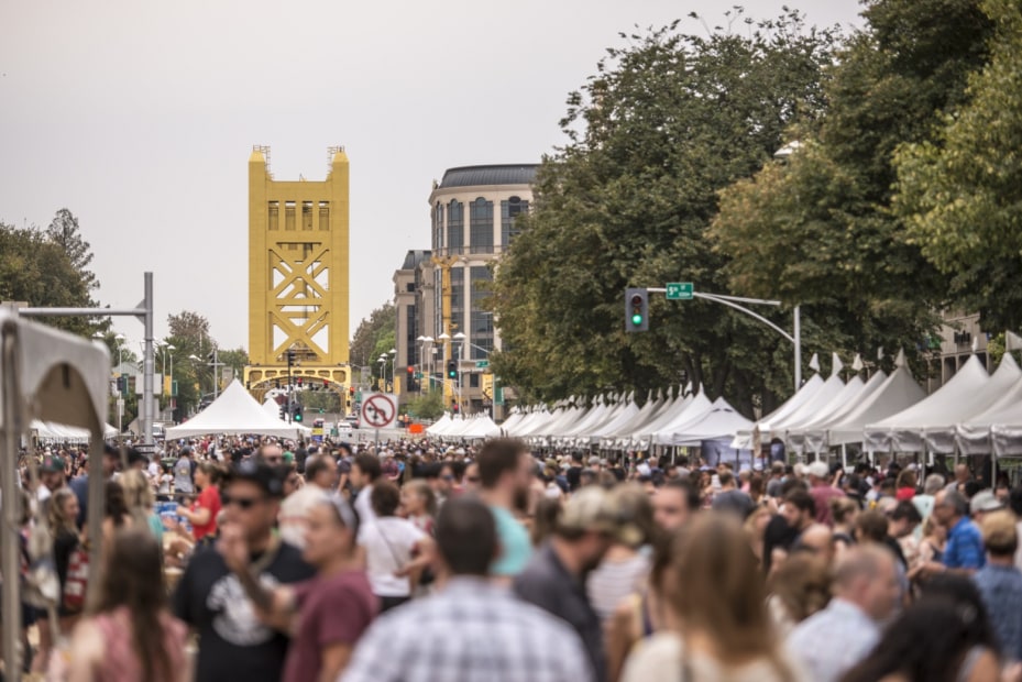 crowds gather at the Craft Beer Festival in Sacramento, California, picture