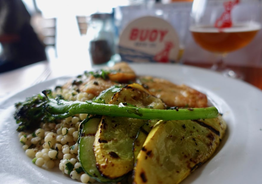 the sole with vegetables and couscous at Buoy Beer Co. in Astoria, Oregon, picture