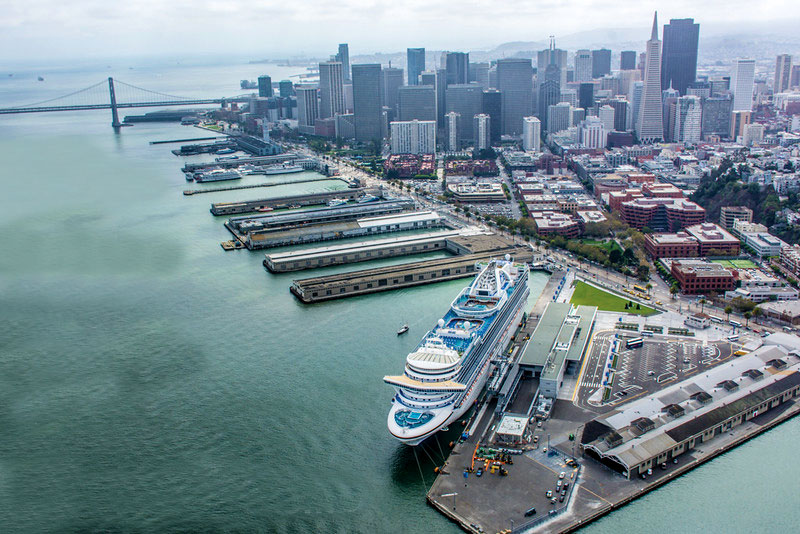 Picture of Pier 27 in San Francisco, California, as seen from above