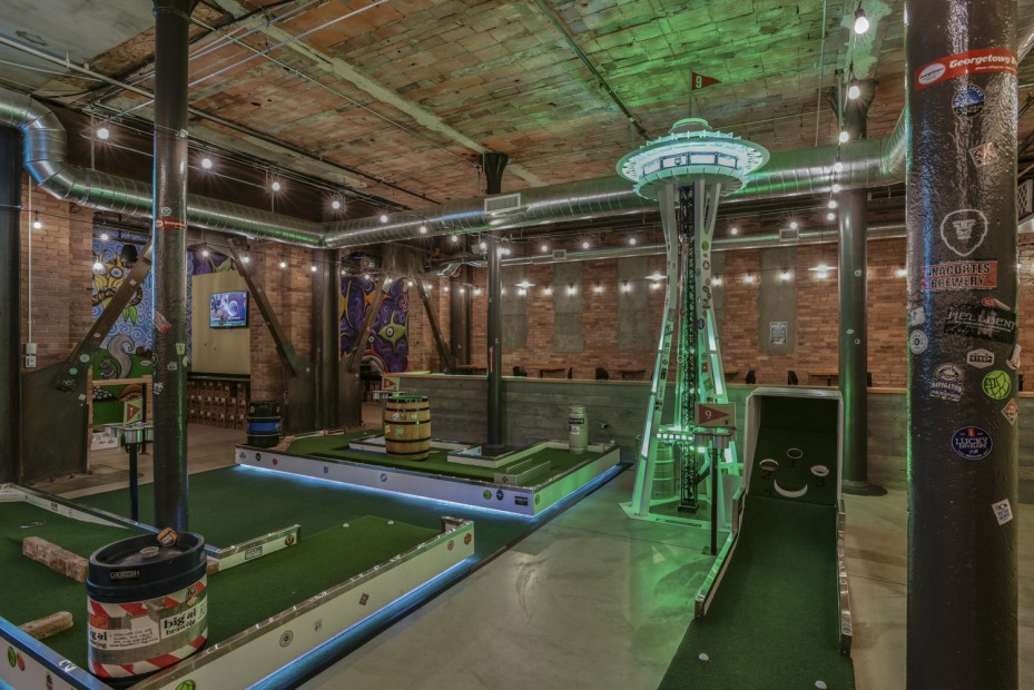 Flatstick Pub Mini Golf Course in Seattle, Washington, photo