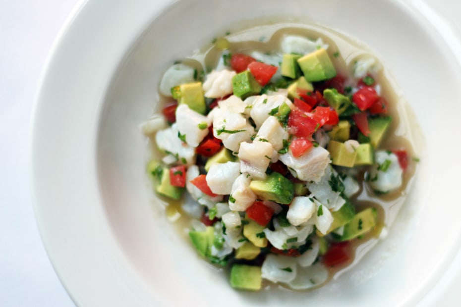 halibut ceviche a la Mexicana with avocado at Cala in San Francisco, picture