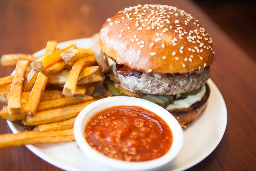 the burger at the Cremer House in Felton, California, picture