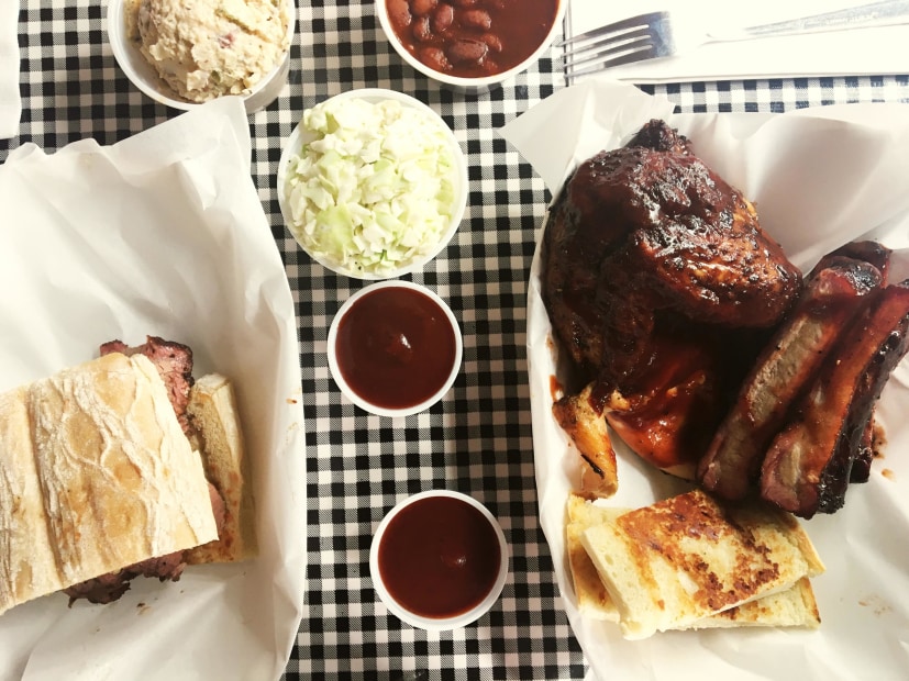 a sampling of the BBQ at Aptos St. BBQ in Santa Cruz County, picture