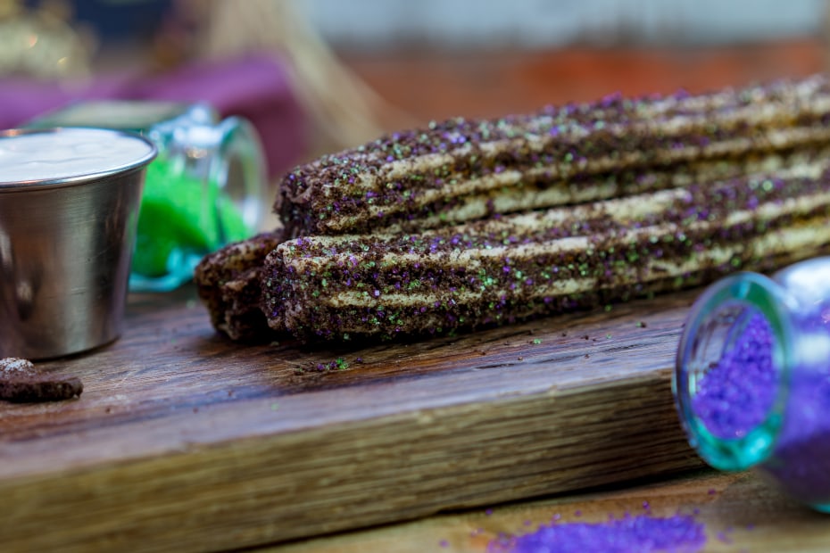 The Maleficent-Inspired churro at Disneyland Resort during Halloween Time