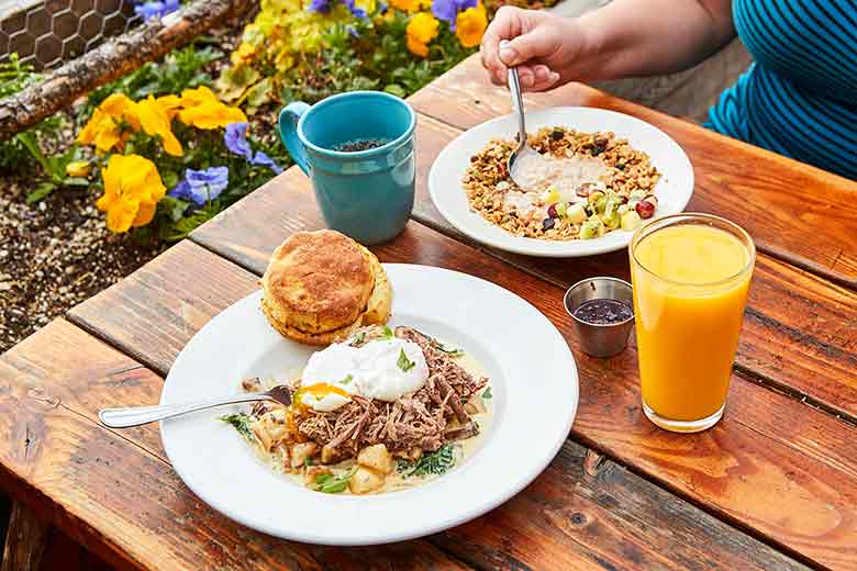 breakfast platters of hash and rice porridge at Ma Mosa's in Grants Pass, Oregon, picture