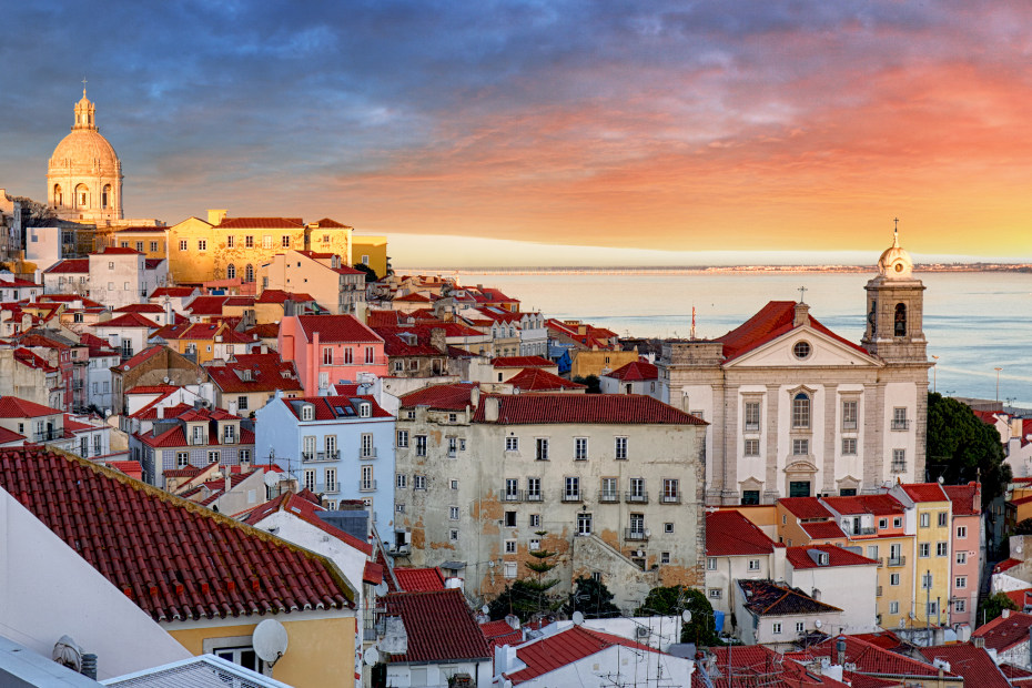 an aerial view of Lisbon, Portugal, picture