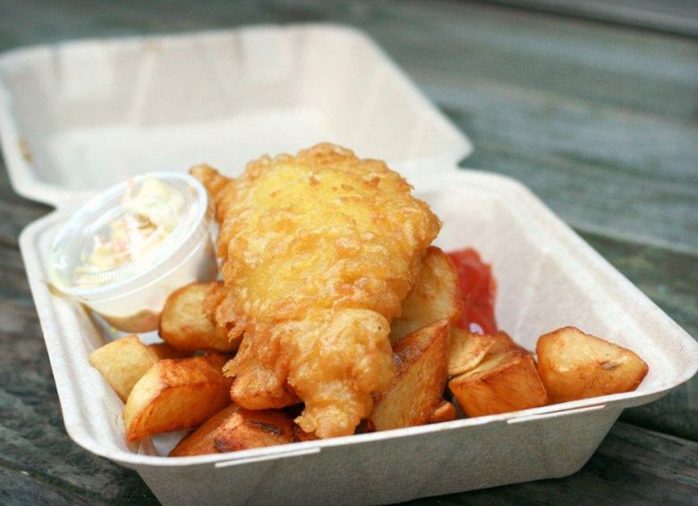 Fish and chips at the Frying Scotsman in Portland, picture