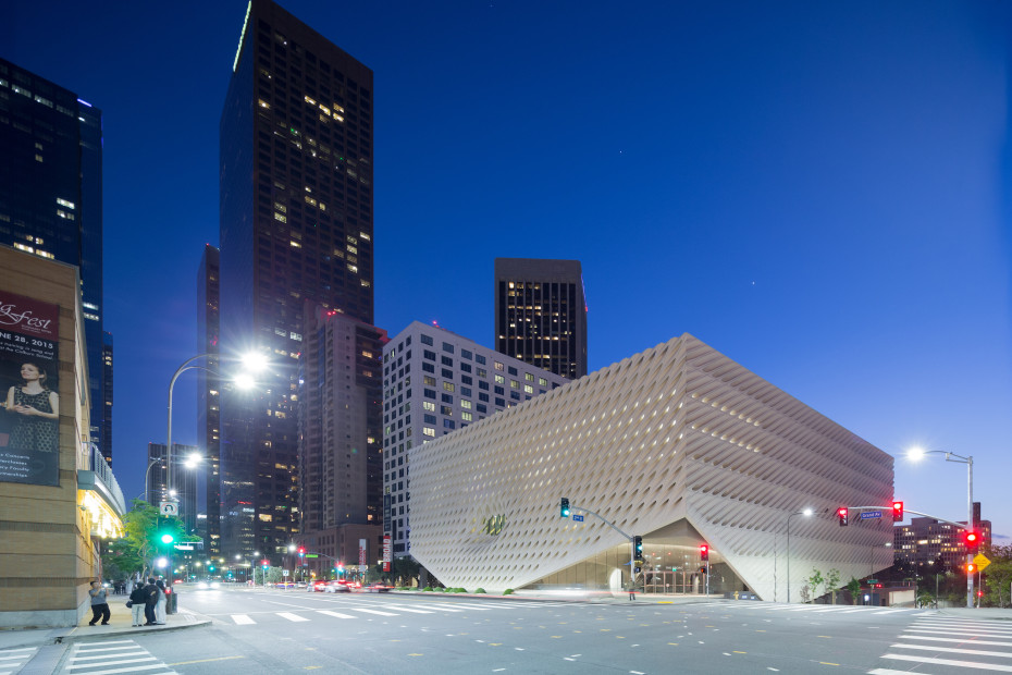 exterior of the Broad museum in downtown Los Angeles, California, picture