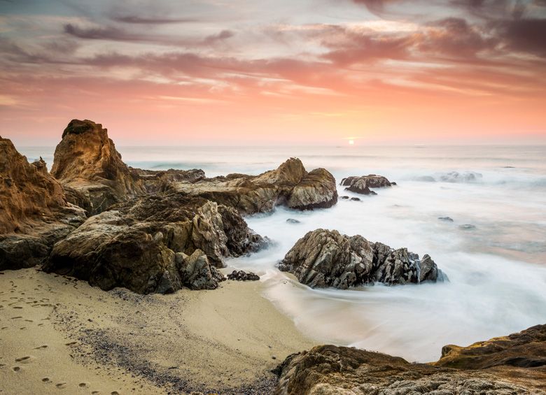 Bodega Head at Sunset in California, picture