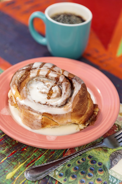 Cinnamon bun at Maggie's Buns in Forest Grove, Oregon, image