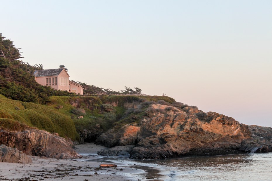 One Eyed Jack's Beach in Sea Ranch at sunset, picture