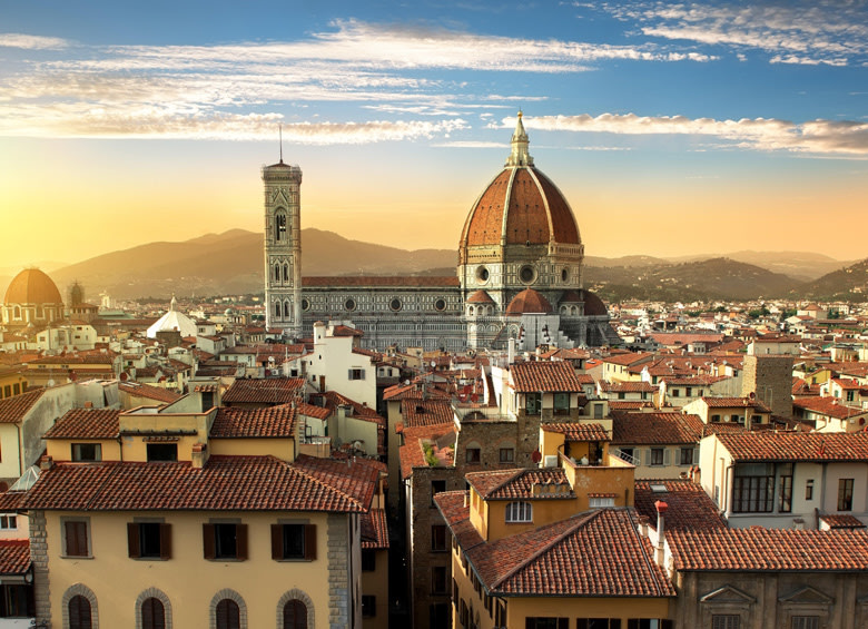 Duomo at sunset in Florence, Italy, picture