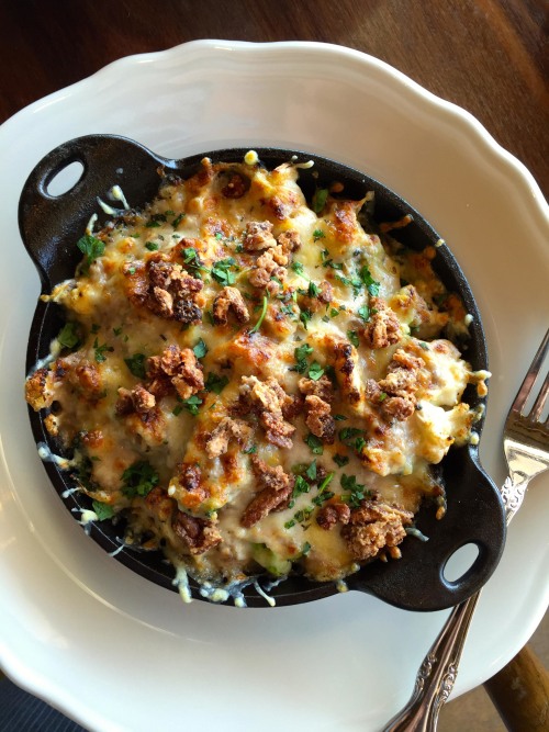 broccoli, leek, and cauliflower casserole at Southern Rail in Phoenix, Arizona, picture