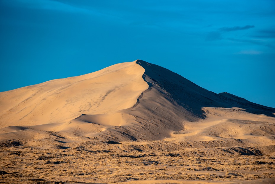 Kelso Dunes in Mojave National Preserve on a clear day.