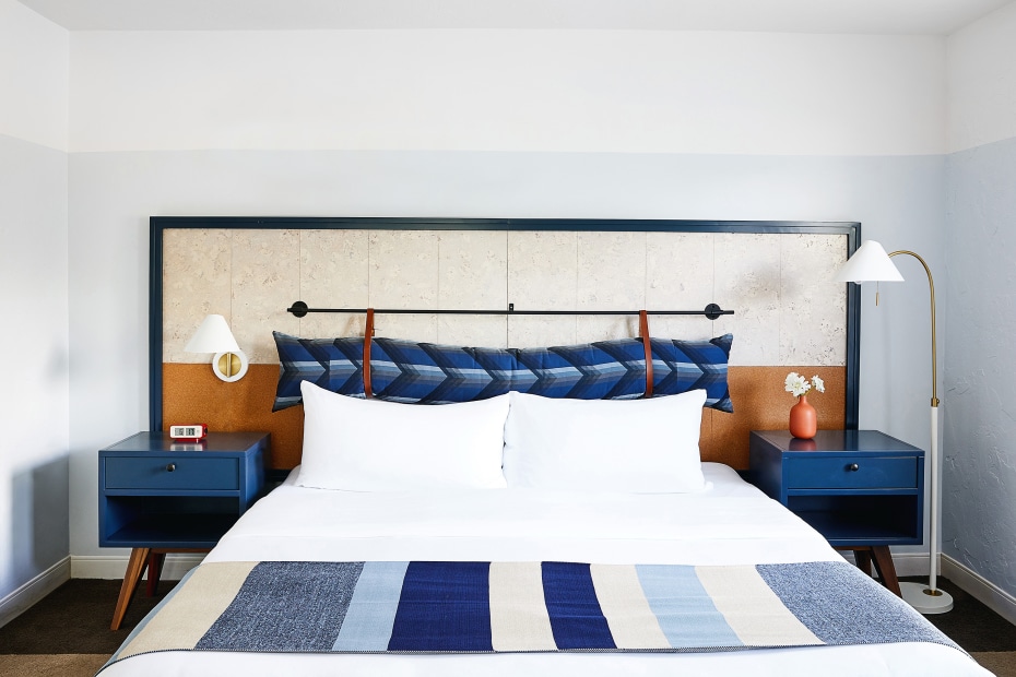 Modern guest room at Calistoga Motor Lodge and Spa, photo