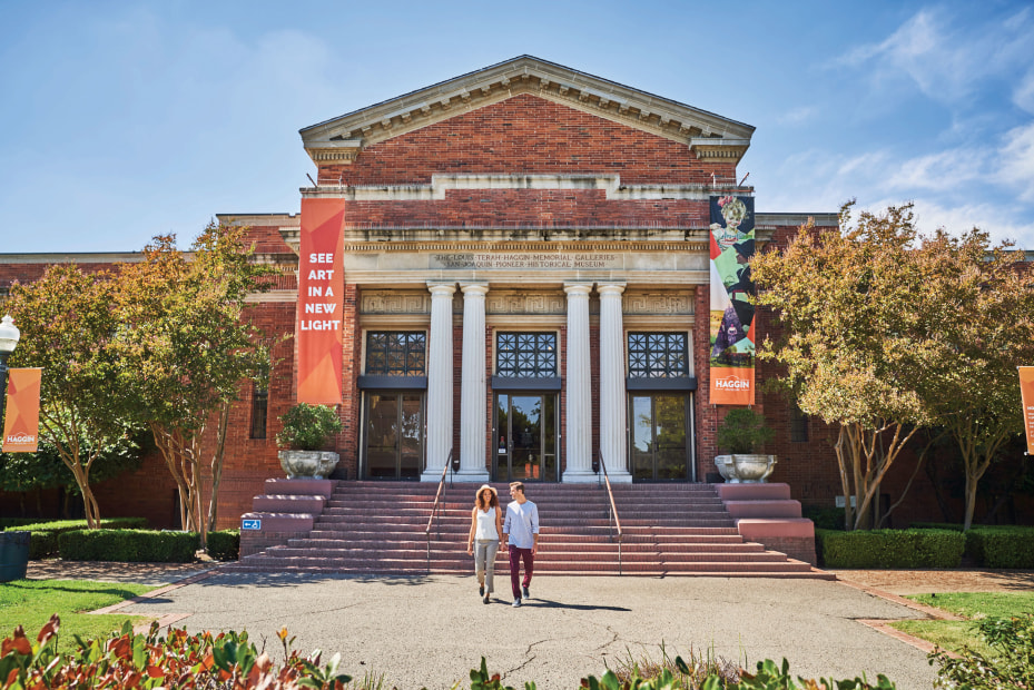 AAA Members outside the Haggin Museum in Stockton, California.