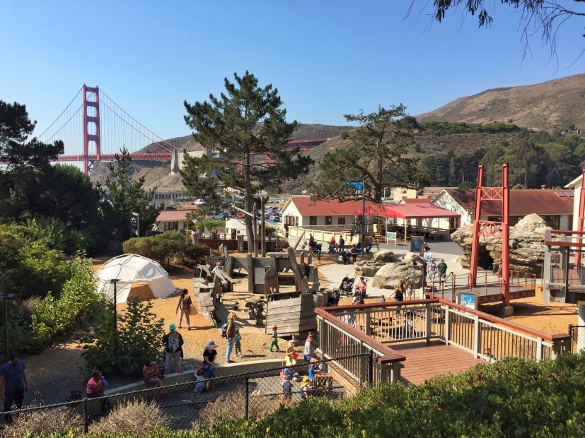 the Bay Area Discovery Museum in Sausalito, California, overlooking the Golden Gate Bridge, picture