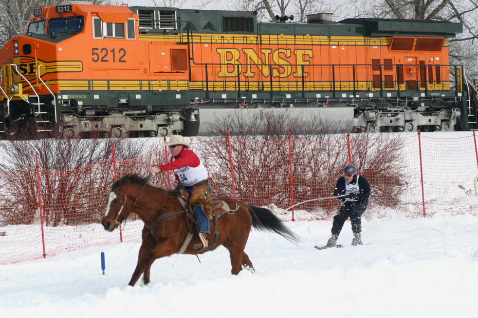skijoring races heat up the Whitefish Winter Carnival in Montana, picture