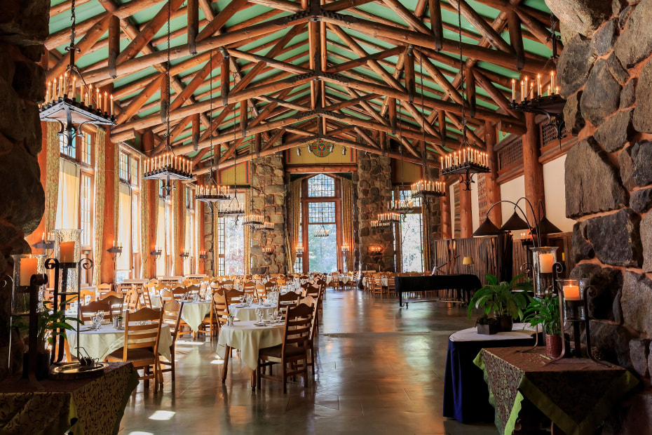 Ahwahnee Majestic Yosemite Hotel Dining Room in Yosemite National Park, California, picture