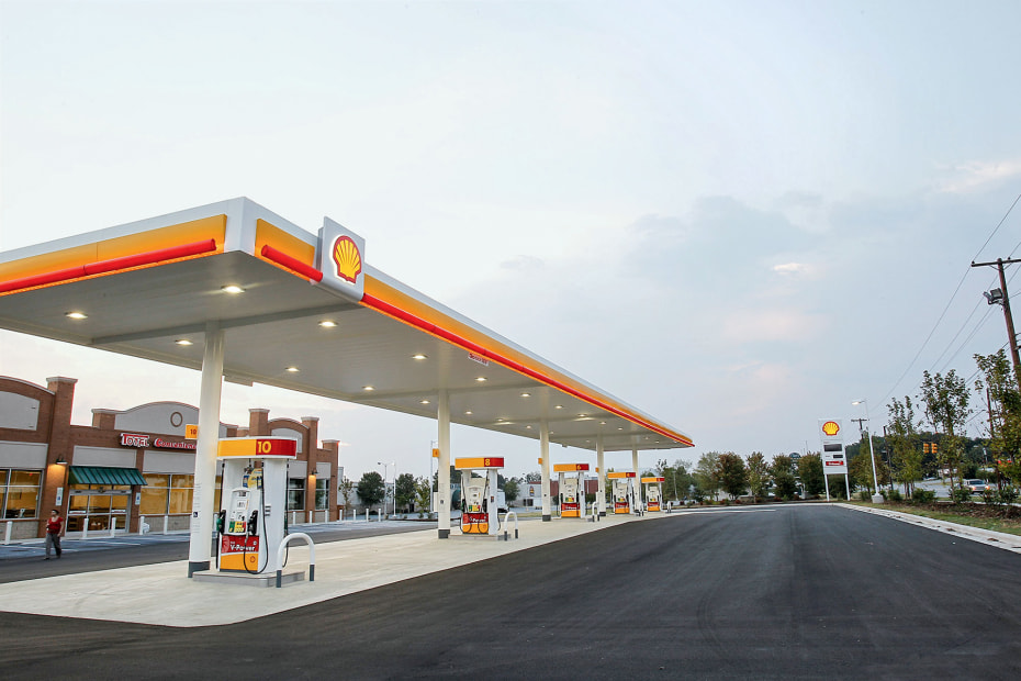 shell gas station exterior, gas up AAA tip, how to be a smarter car owner, picture