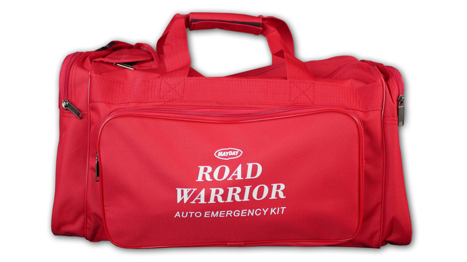 road warrior auto emergency kit bag in red from Ready America, be prepared AAA tip, how to be a smarter car owner, picture