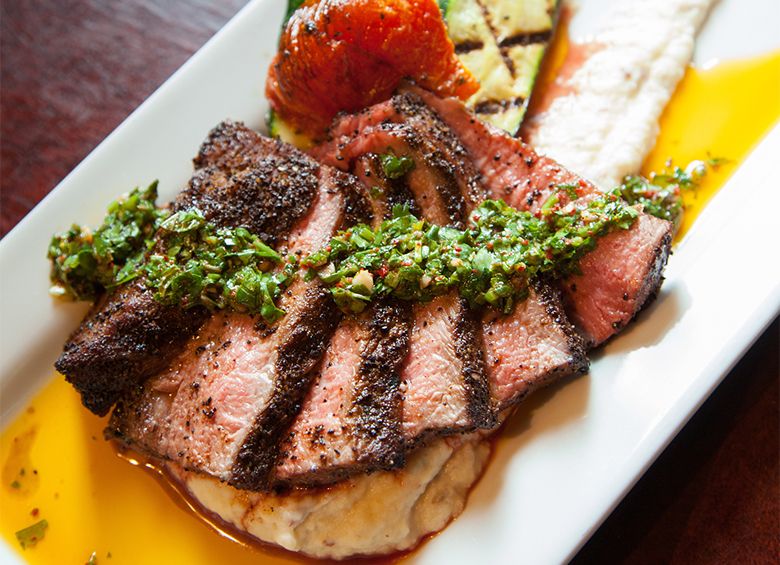 Tri-tip chimichurri dish, food, photo