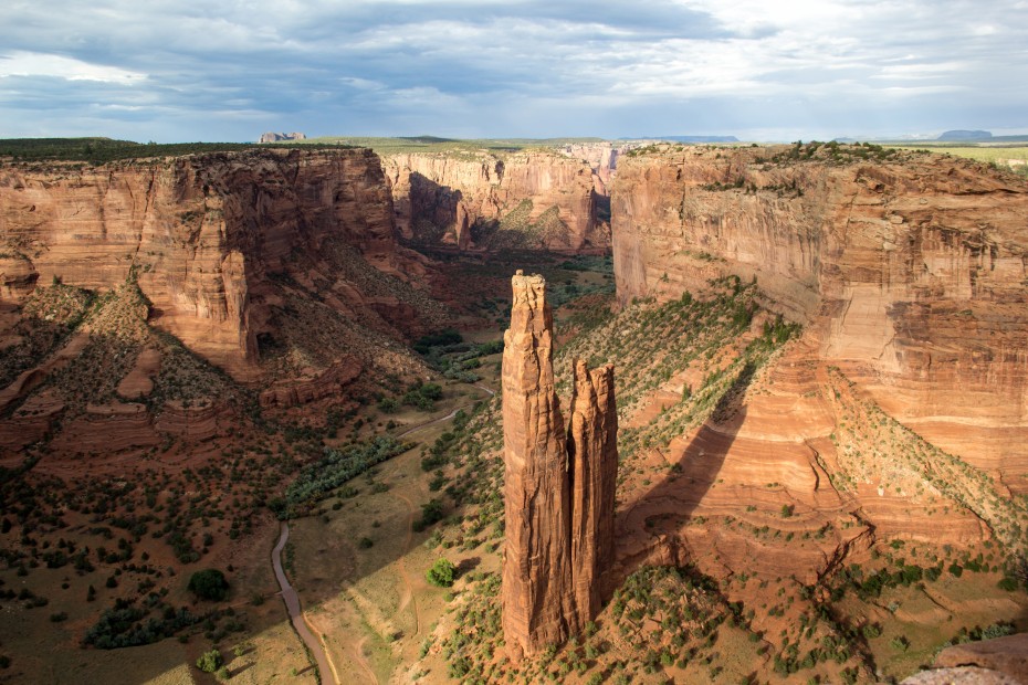Towering Spider Rock in Canyon de Chelly National Monument.
