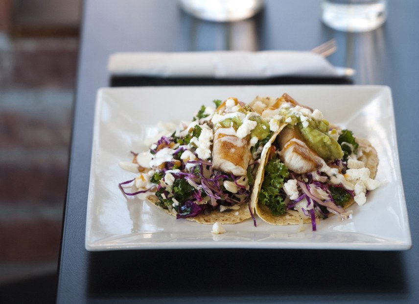 cobia fish tacos with slaw at the Local in cody, picture