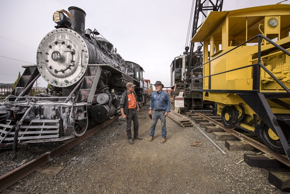  Oregon Coast Historical Railway museum's restored 1922 Baldwin steam locomotive, photo