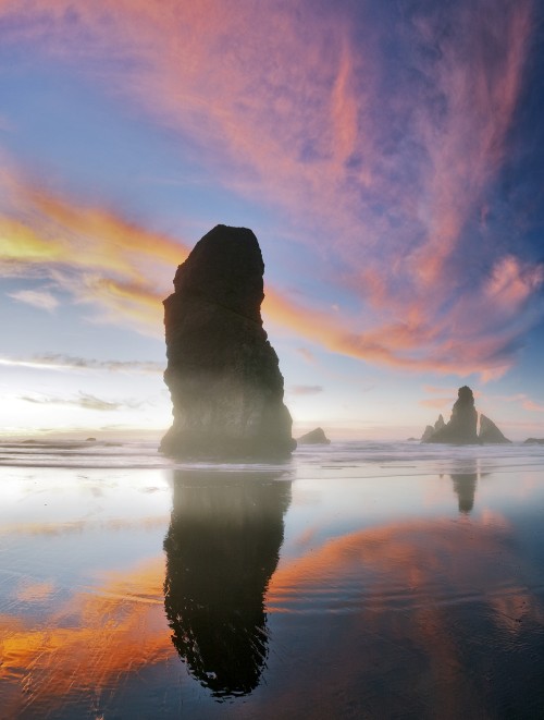 sea stacks at Samuel H. Boardman park, Oregon, image