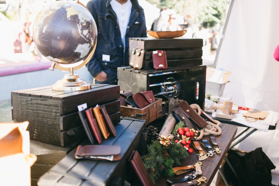 leather wares for sale at the Renegade Craft Fair in Los Angeles, picture