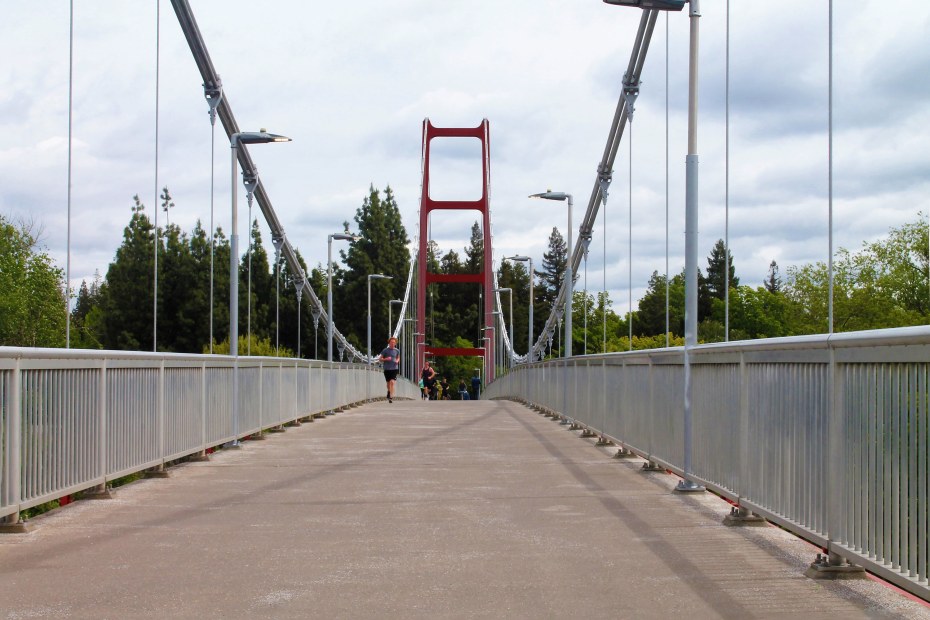 CSU Sacramento Bridge on the Jedediah Smith Memorial Trail.