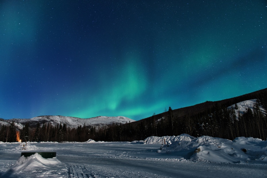 Aurora borealis in Fairbanks, Alaska, picture