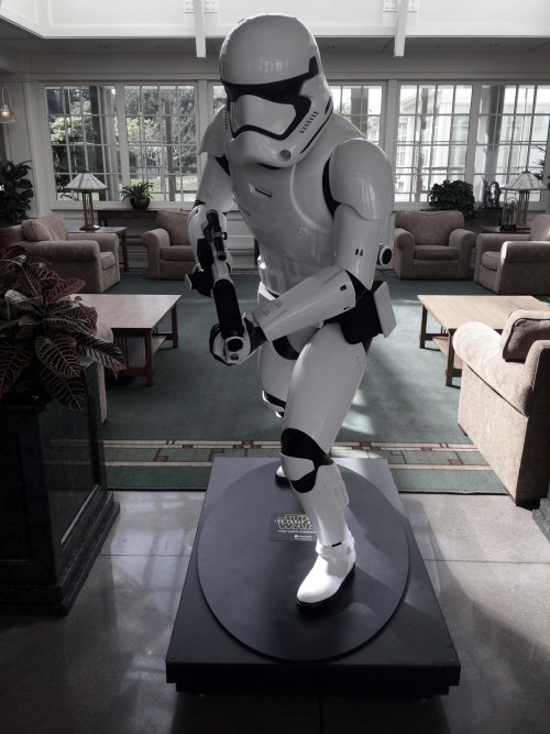 A full-size stormtrooper in the lobby at Lucasfilm, San Francisco, picture