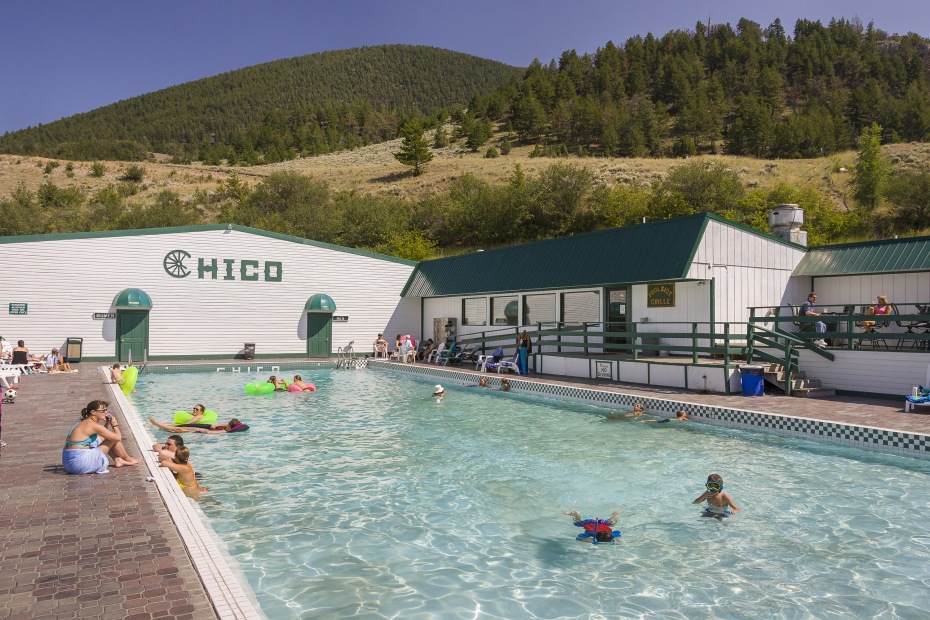 A sunny day at Chico Hot Springs, picture