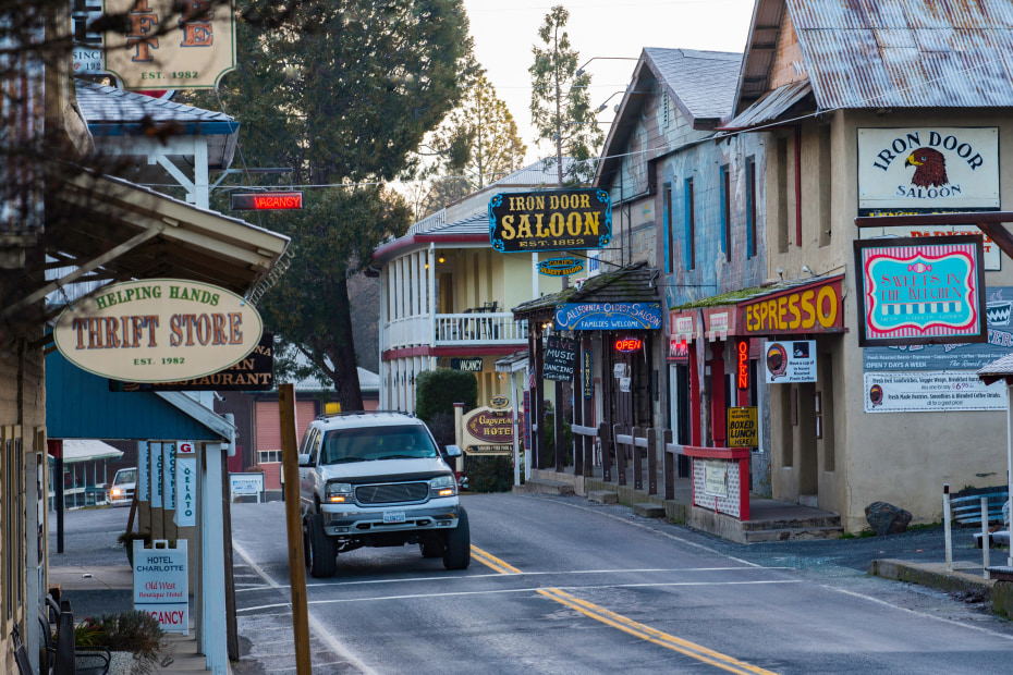 Main Street in Groveland, California.