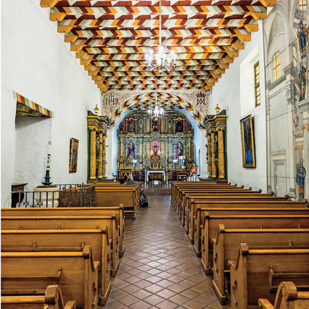 interior of the Mission Dolores chapel in San Francisco, California, picture