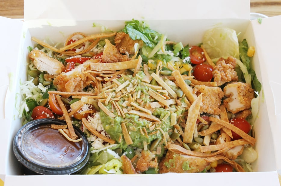 the Chicken Chop salad at Starbird Chicken in Sunnyvale, picture