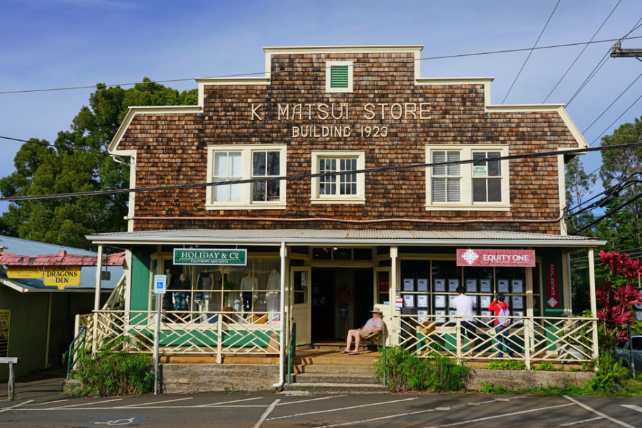 A storefront from 1923 in Makawao, Maui, image