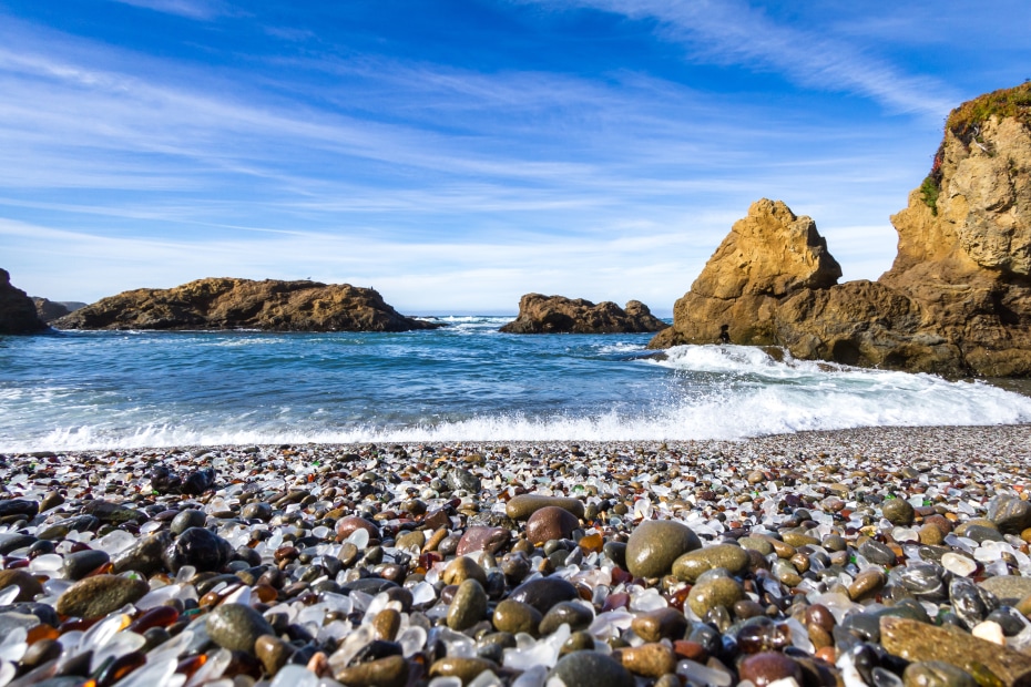 Glass Beach in Fort Bragg, Mendocino, California, photo