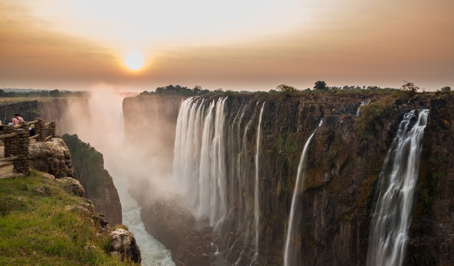 Victoria Falls viewed from Zambia, image