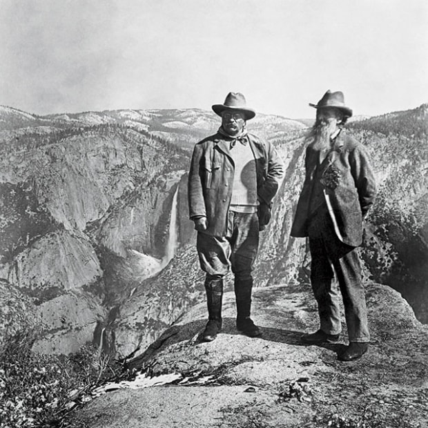 John Muir and Theodore Roosevelt in Yosemite, image
