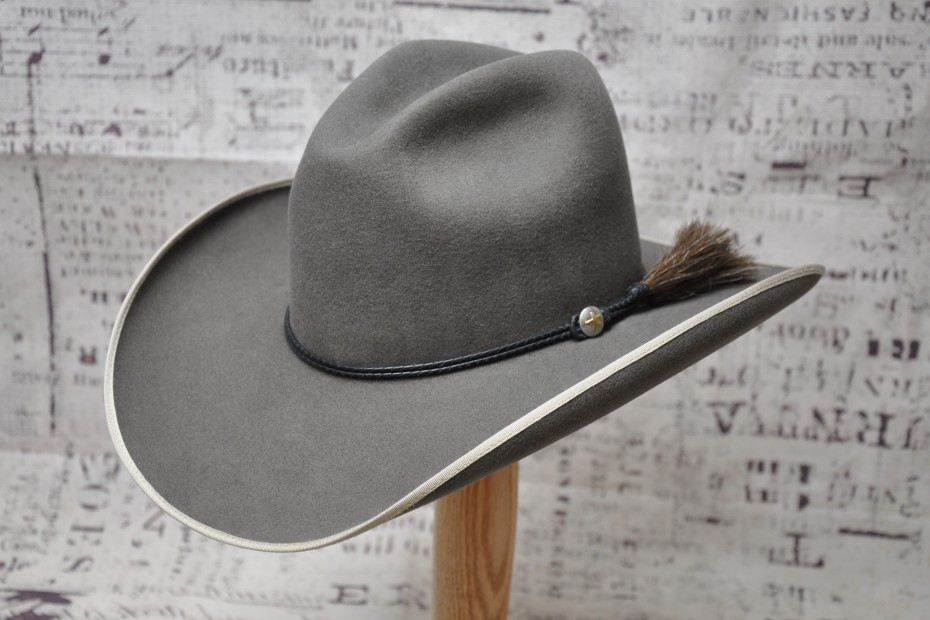 A wolcott hat in Rand’s Custom Hats store in Billings, Montana.