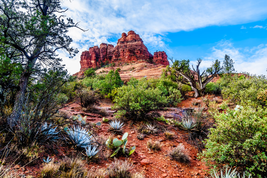 Bell Rock in Coconino National Forest near Sedona in northern Arizona.